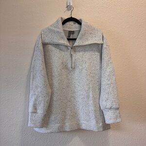 Sweaty Betty Radiant Half Zip Sweatshirt Size Large Grey Marled
